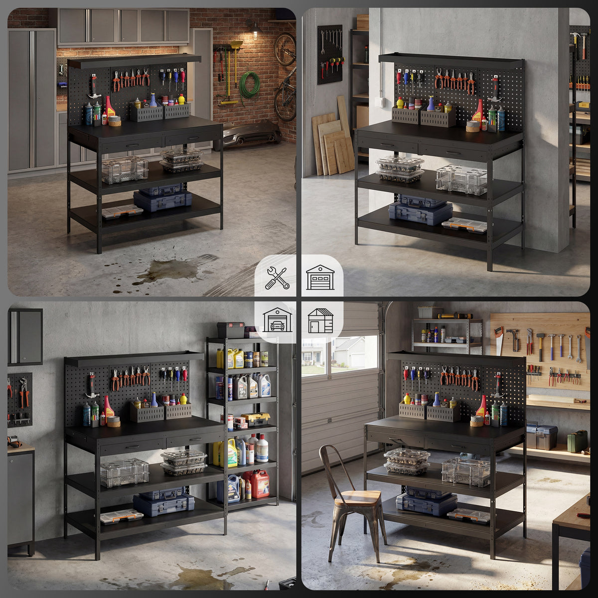 Établi d'atelier - en situation