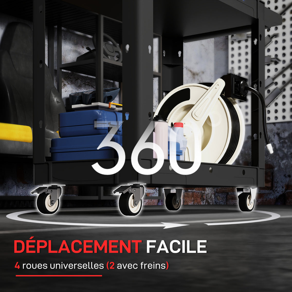 Chariot 2 niveaux - en situation
