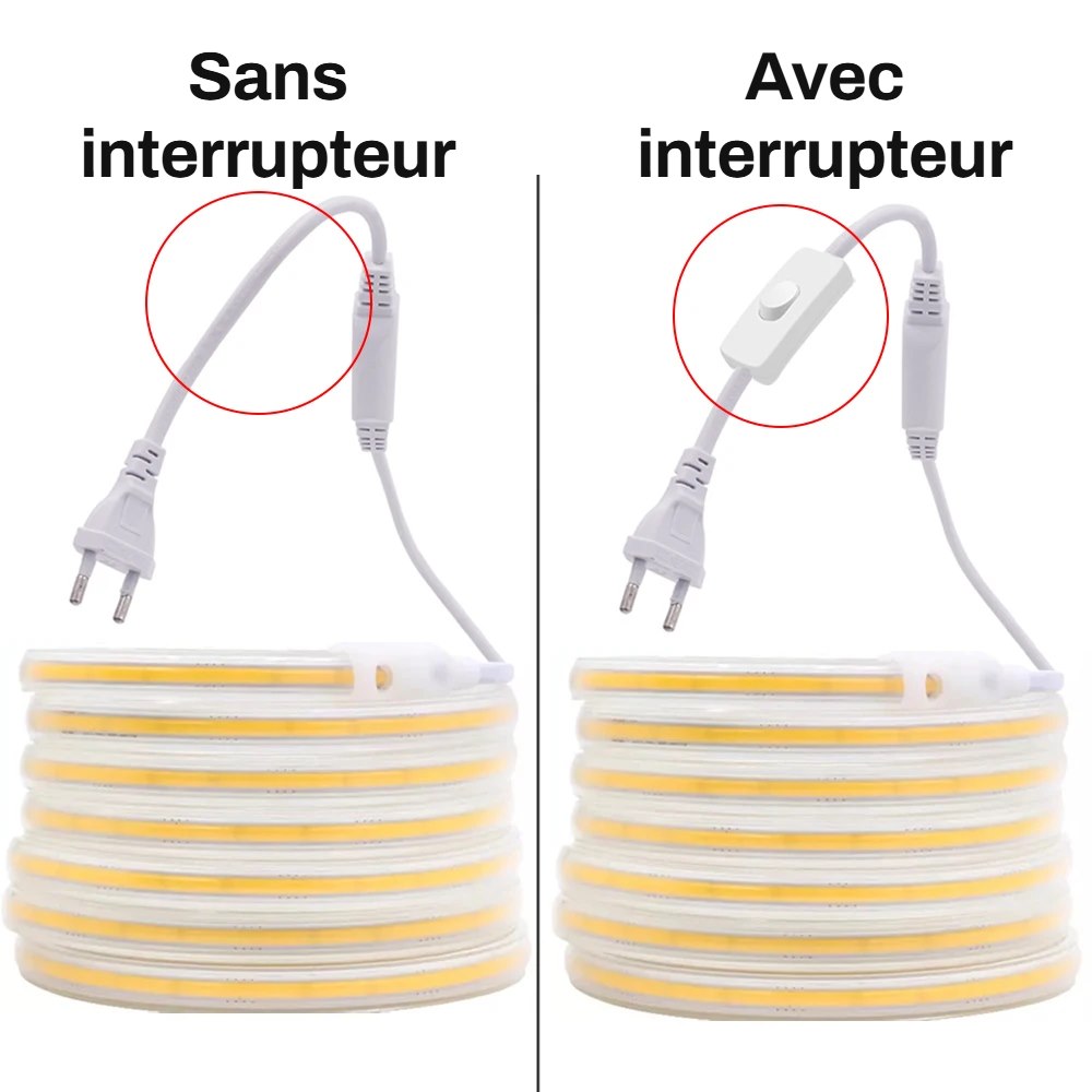 Versions avec et sans interrupteur