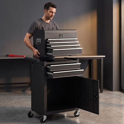 Un bricoleur detache le coffre superieur de sa servante 3-en-1